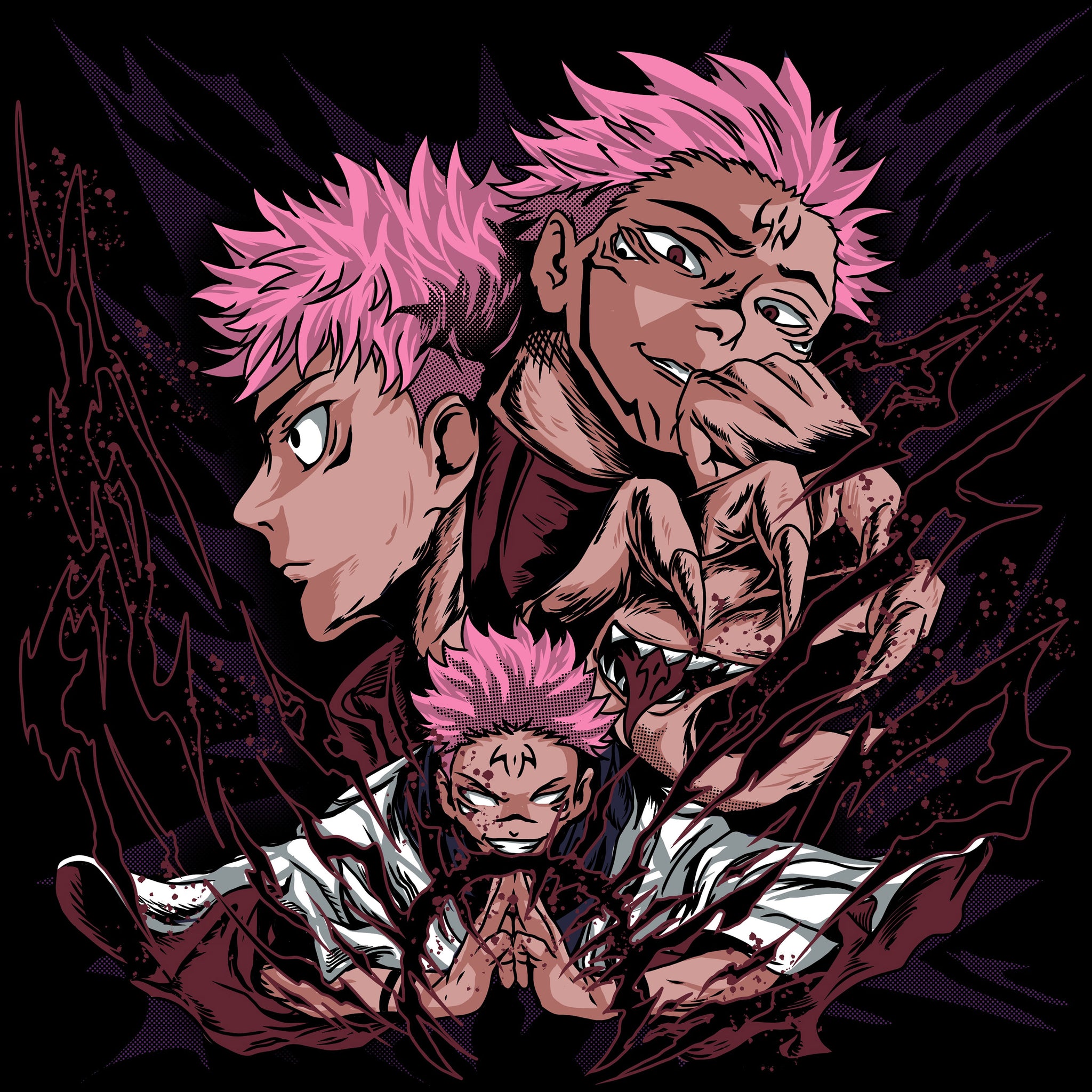 Jujutsu Kaisen Trio Shirt - Freedomdesign