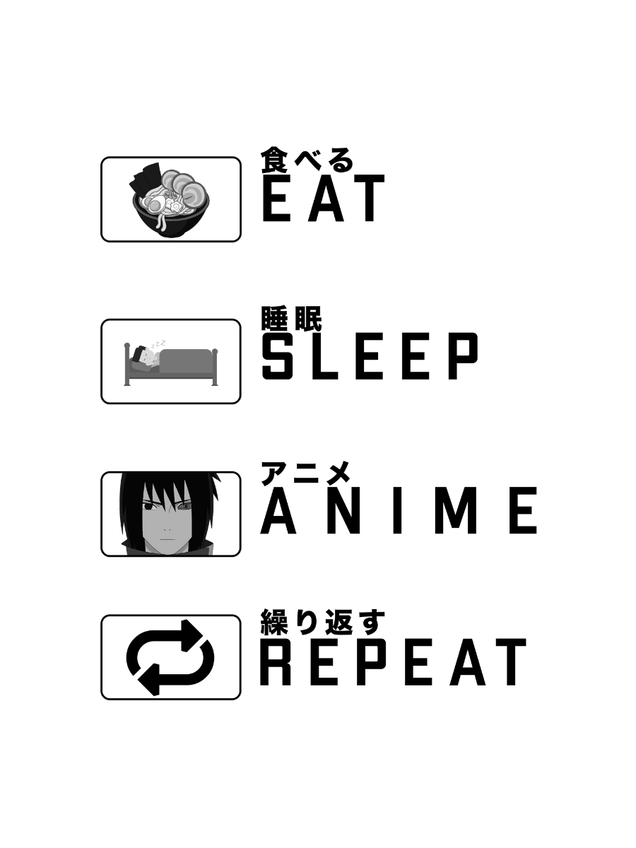 Eat Sleep Anime Repeat Long Sleeve  Eat sleep Anime Anime tshirt